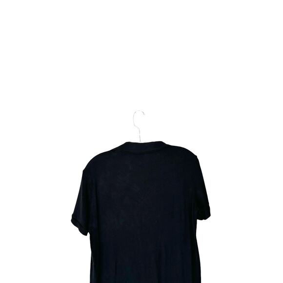 Skims Black Ribbed Loungewear Button Front Soft Lounge Sleep Shirt Size Small - Picture 9 of 13